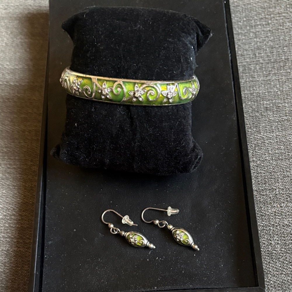 Brighton Green and Silver enamel Bracelet